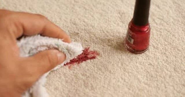 halıdaki oje lekesi nasıl çıkar